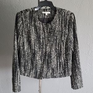CAbi Sz: 12 Tweed Moto Mockingbird Jacket #529